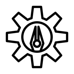 fountain pen Line Icon