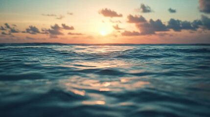 Obraz premium A tranquil moment on an island, with calm ocean waters and gentle waves.