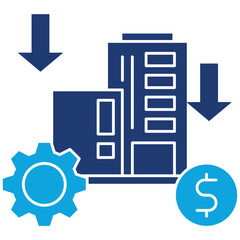 Operational Costs glyph color icon