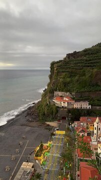 view from the beach ponta do sol madeira