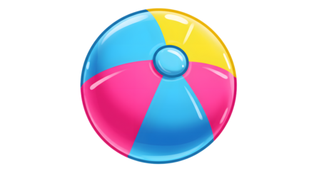 Colorful Beach Ball Illustration Summer Fun Graphic Design Element