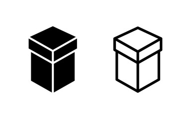 Box icon vector illustration. box sign and symbol, parcel, package