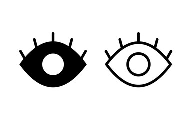 Eye icon vector illustration. Eye sign and symbol. Look and Vision icon.
