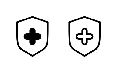 Health insurance icon vector illustration. Insurance document sign and symbol