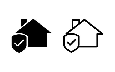 home insurance icon vector illustration. home protection sign and symbol