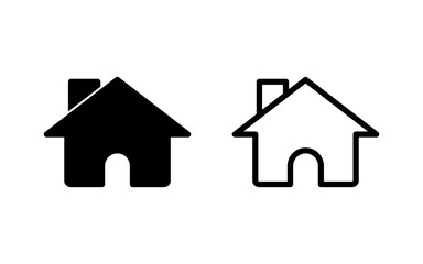 Home icon vector illustration. House sign and symbol