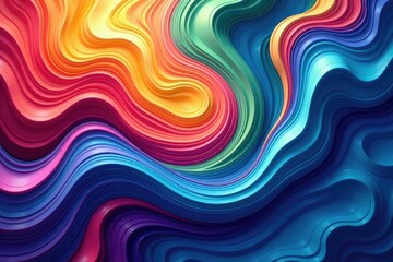 Obraz premium Fluid, swirling organic shapes creating a continuous print, beautiful, abstract