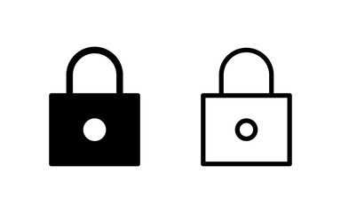 Lock icon vector illustration. Padlock sign and symbol. Encryption icon. Security symbol