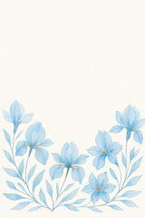 Fototapeta premium Watercolor of soft blue lilies