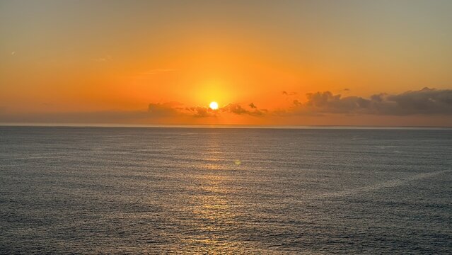sunset over the sea