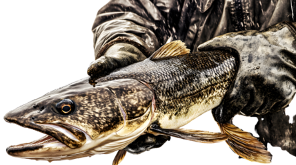 Large Fish Catch Angler Holding Trophy Freshwater Fishing Wildlife Photography