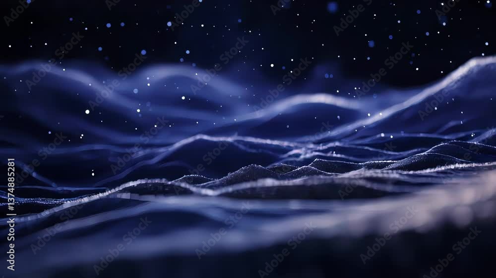 Poster calm waves illuminated by soft light in a tranquil marine environment showcasing fluid motion and ge