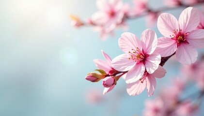 White and pink sakura, soft pastel shades, repeating design , pastel colors, bloom, white