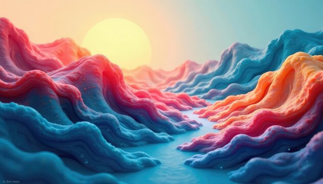 Subtle nature-inspired design, flowing lines create seamless loop , looping background, pastel