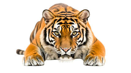 Obraz premium Powerful Tiger CloseUp Wild Cat Portrait Orange Stripes