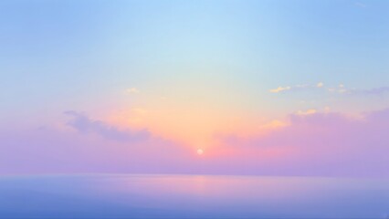 Dreamy Pastel Sunset - Light Water Reflection Scene