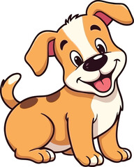 Fototapeta premium a illustrator vector dog with a white backround