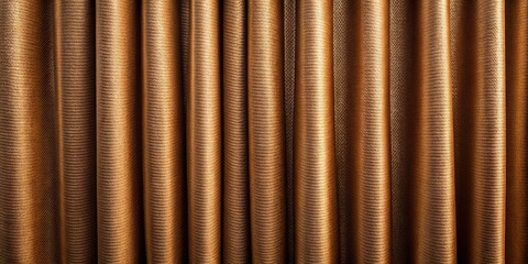 Brown Curtain Texture Closeup, Detailed Fabric