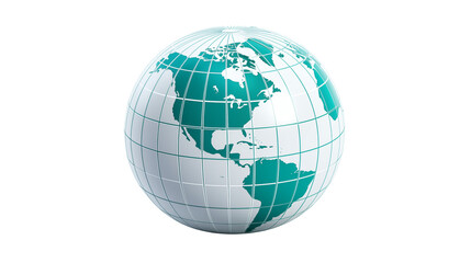 Fototapeta premium Close up of a globe showing north and south america continents