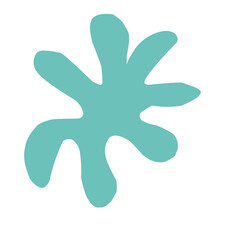 Abstract plant flat vector illustration.