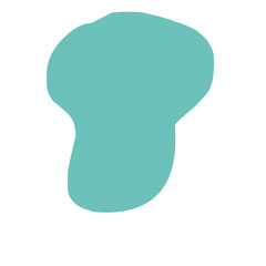 Abstract plant flat vector illustration.