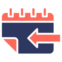 Yesterday glyph color icon