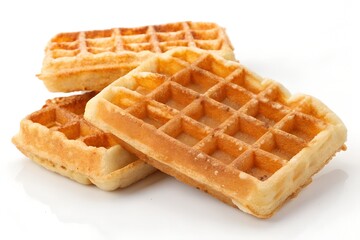 waffles isolated on white background