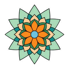 Detailed mandala illustration isolated on transparent background, PNG file, perfect for use in spiritual, bohemian, yoga, and wellness-themed design projects.

