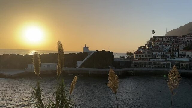 sunset over the ocean