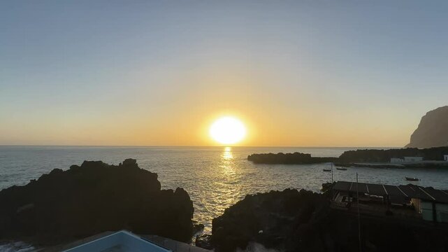 sunset over the sea