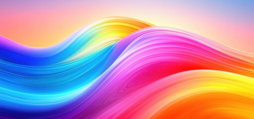 Abstract Colorful Flowing Lines