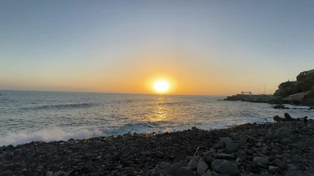 sunset over the sea
