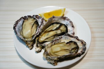 クリーミーな味わいの殻付き牡蠣