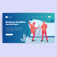 Business headline can be here, VR experience