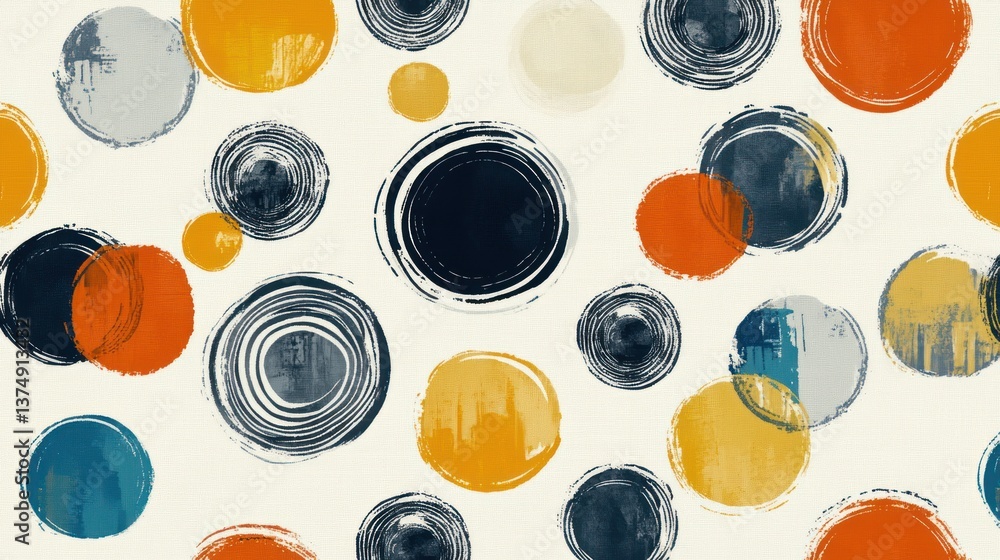 Poster abstract colorful circles pattern: a vibrant and modern design