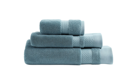 Bath towels, hand towels, and washcloths,Transparent background, PNG file background, soft and clean,