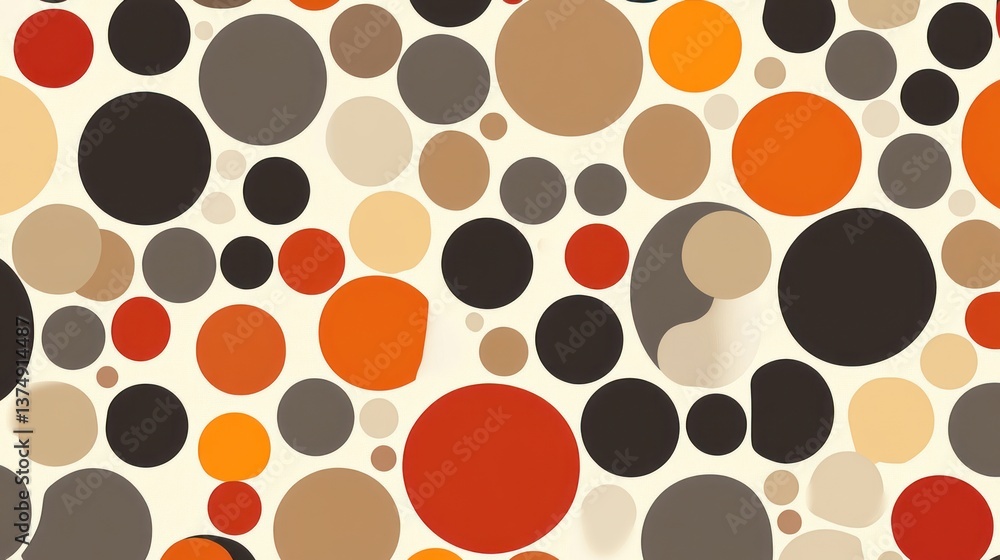 Poster abstract colorful circles pattern: a vibrant and playful design