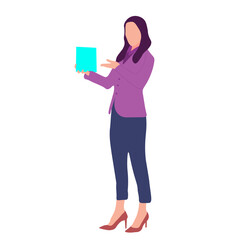 Businesswoman Presenting a Document