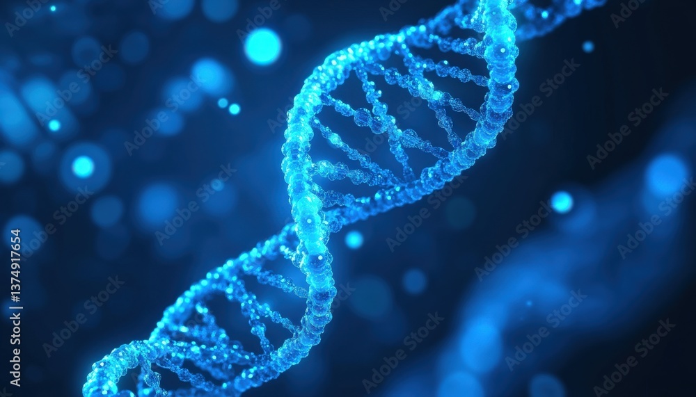 Poster digital representation of dna structure
