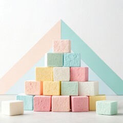 colorful sponge on white background