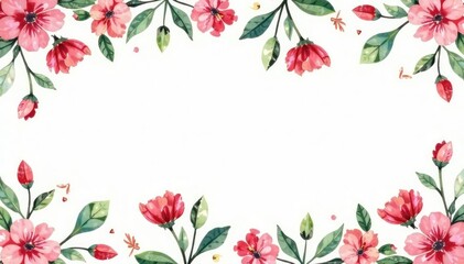 Fototapeta premium Subtle watercolor floral design repeats perfectly , backdrop, feminine