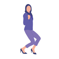 Excited Businesswoman in a  Stylish Outfit