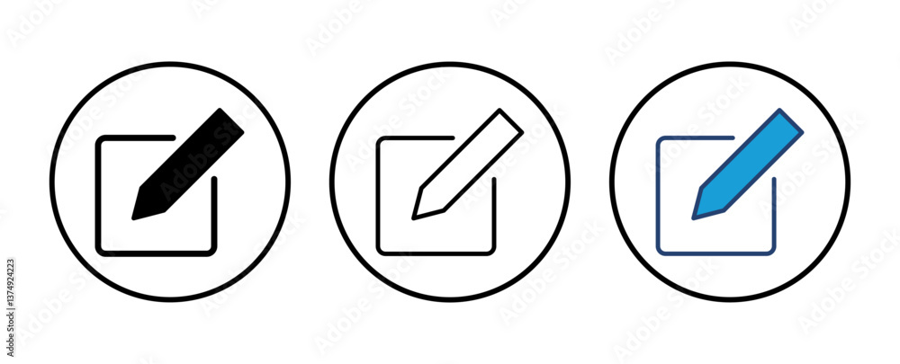 Poster edit icon vector. edit document icon. edit text icon. pencil. sign up