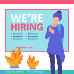Naklejka premium Hiring Announcement (71)