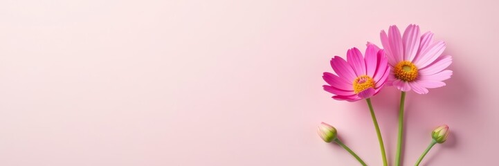 Minimalist composition of two chive blossoms on clean backdrop, nature, detail