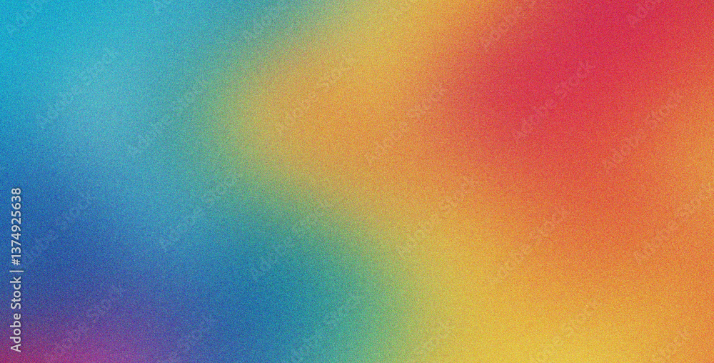Poster cyan red golden effect background with textured gradient for art product design and social media ban