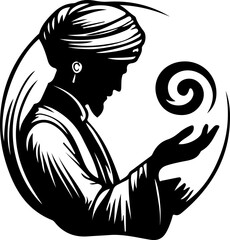 sketch vector illustration silhouette design icon logo symbol monochrome black white modern abstract painting