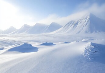 Arctic Winter Mountain Landscape