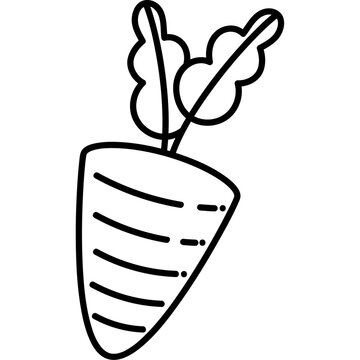 recommend clip art: Carrot vegetable icon black outline 