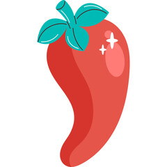 Chili pepper Vegetable icon flat illustration